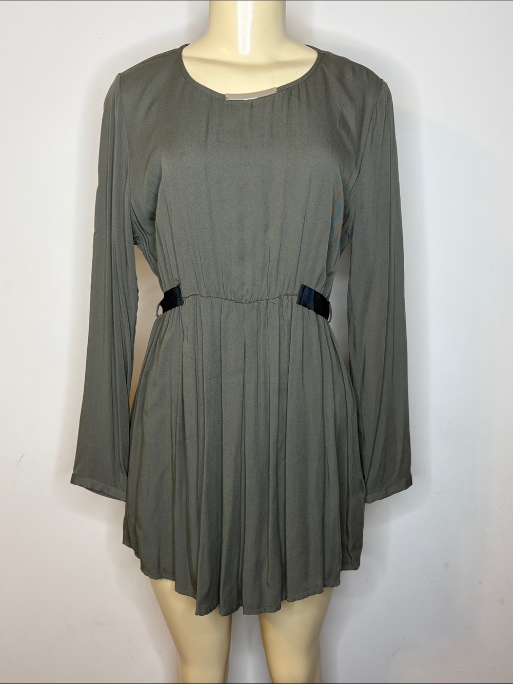 LC Waikiki Maternity Olive Green Long-Sleeve Dress Size L